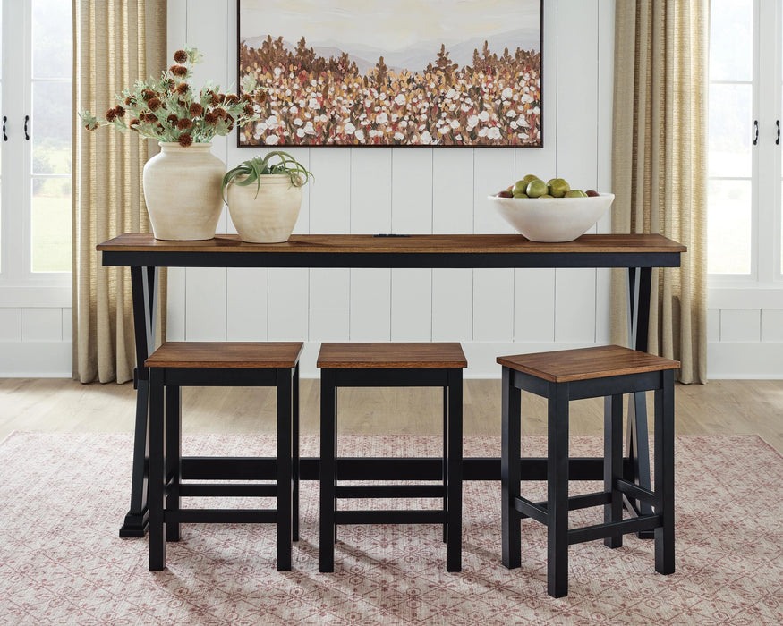 Wildenauer Counter Height Dining Table and 3 Barstools Set