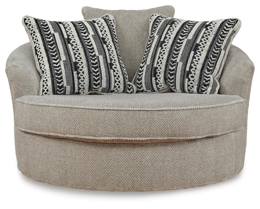 Calnita Oversized Swivel Accent Chair - Furniture Gallery