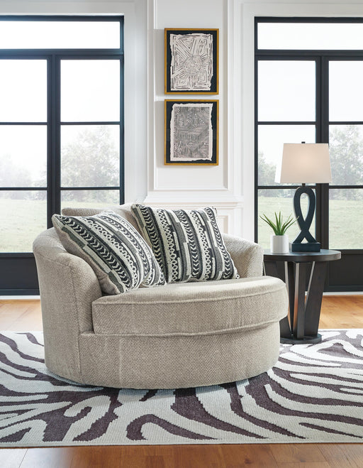 Calnita Oversized Swivel Accent Chair - Furniture Gallery
