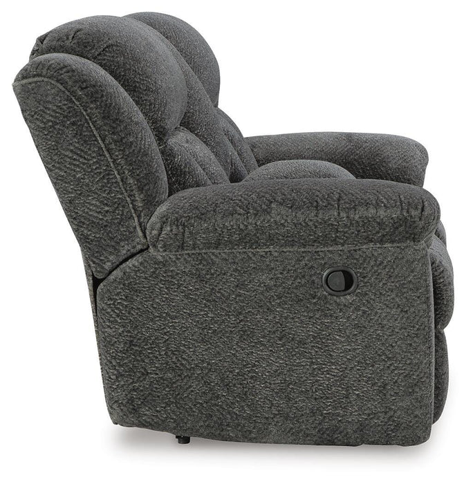 Frohn Reclining Loveseat with Console - Furniture Gallery