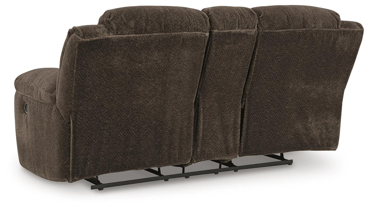 Frohn Reclining Loveseat with Console - Furniture Gallery