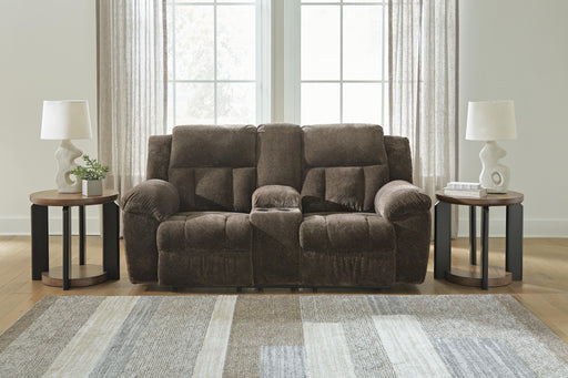 Frohn Reclining Loveseat with Console - Furniture Gallery