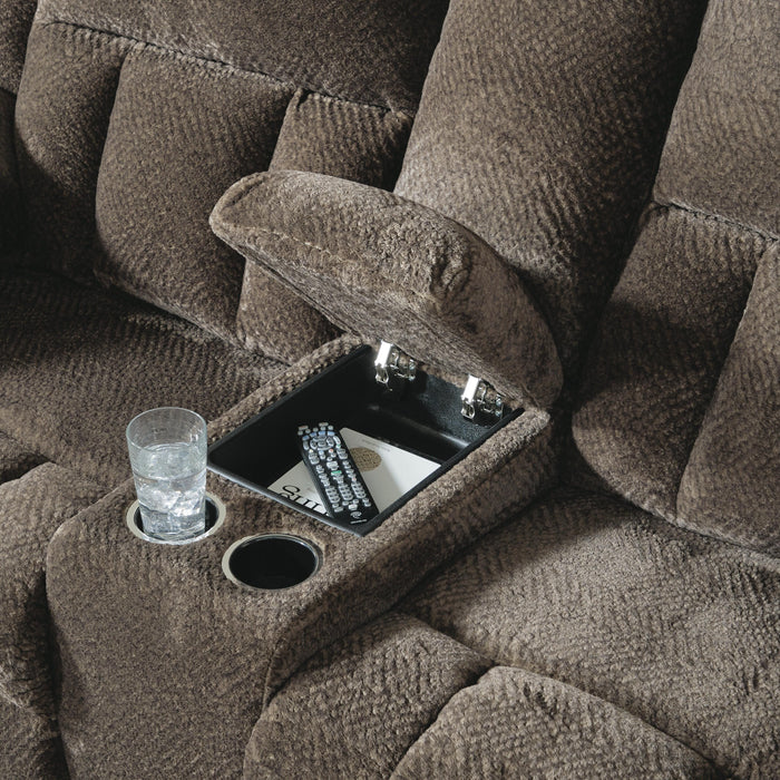 Frohn Reclining Loveseat with Console - Furniture Gallery