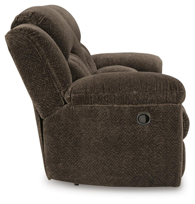 Frohn Reclining Loveseat with Console - Furniture Gallery