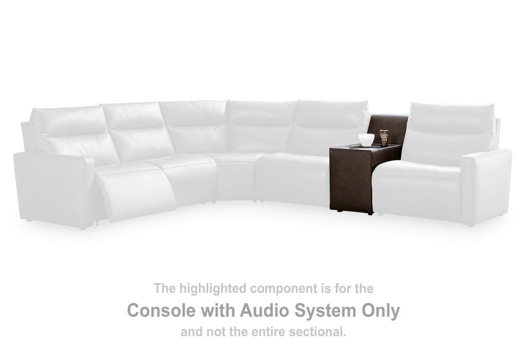 ModZ Power Reclining Sectional Loveseat with Audio Console