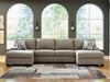 Newellen Sectional with Double Chaise - Furniture Gallery
