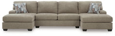 Newellen Sectional with Double Chaise - Furniture Gallery