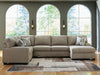 Newellen Sectional with Chaise - Furniture Gallery