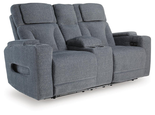 Studio Cave Power Reclining Loveseat with Console - Furniture Gallery