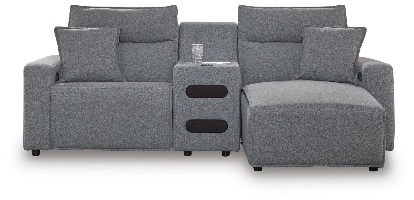 Modmax II Power Reclining Sectional with Chaise and Audio Console
