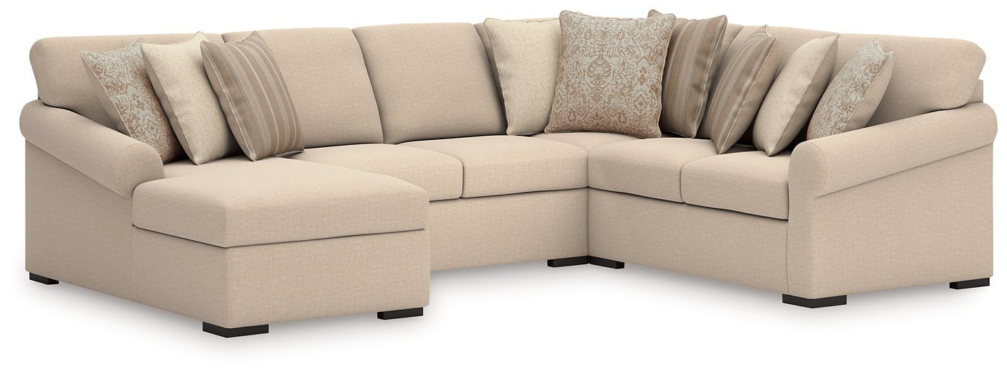 LadyMae Sectional with Chaise - Furniture Gallery