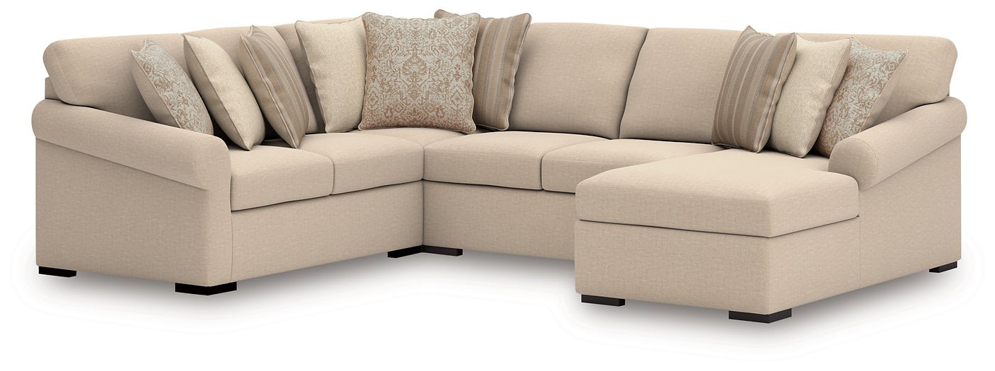 LadyMae Sectional with Chaise - Furniture Gallery