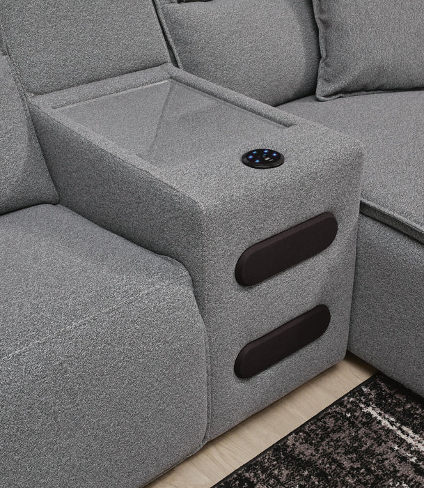 Modmax II Power Reclining Sectional with Audio Console