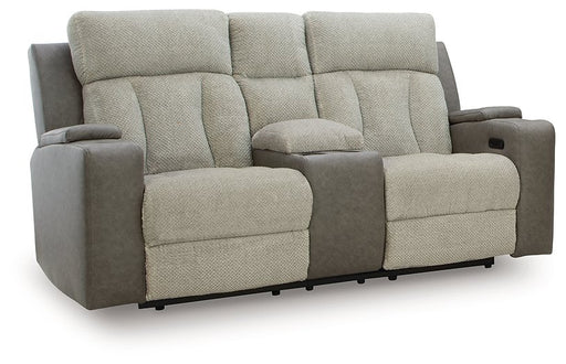 WhipLash Power Reclining Loveseat with Console - Furniture Gallery