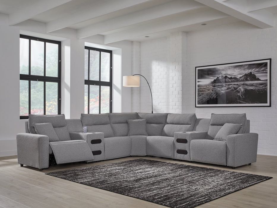 Modmax II Power Reclining Sectional with Audio Consoles - Furniture Gallery