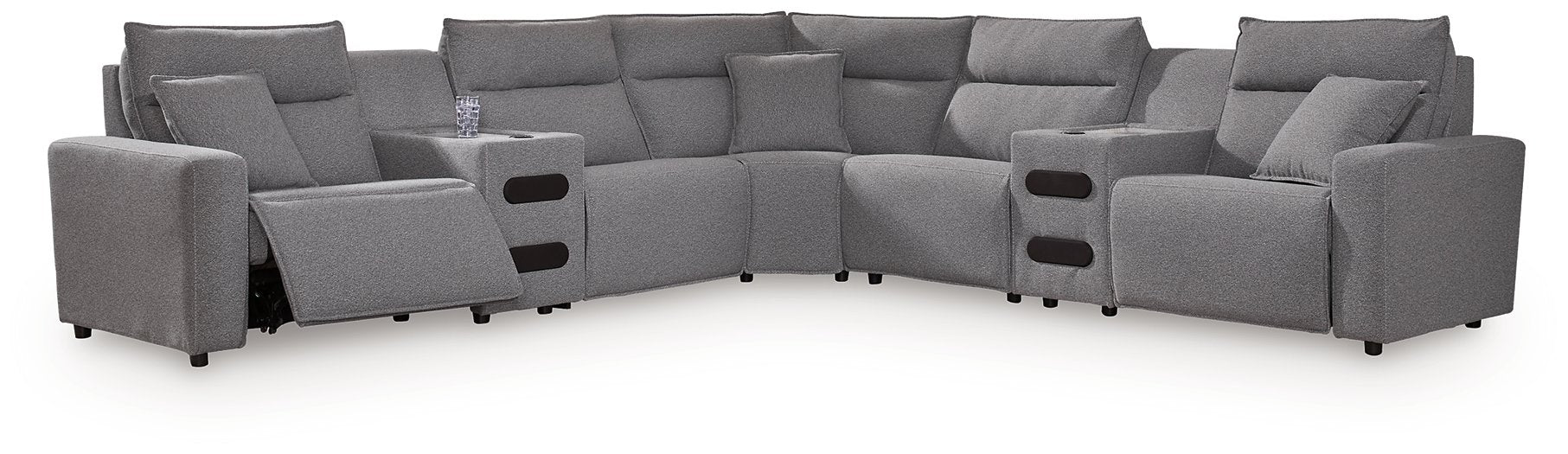 Modmax II Power Reclining Sectional with Audio Consoles - Furniture Gallery