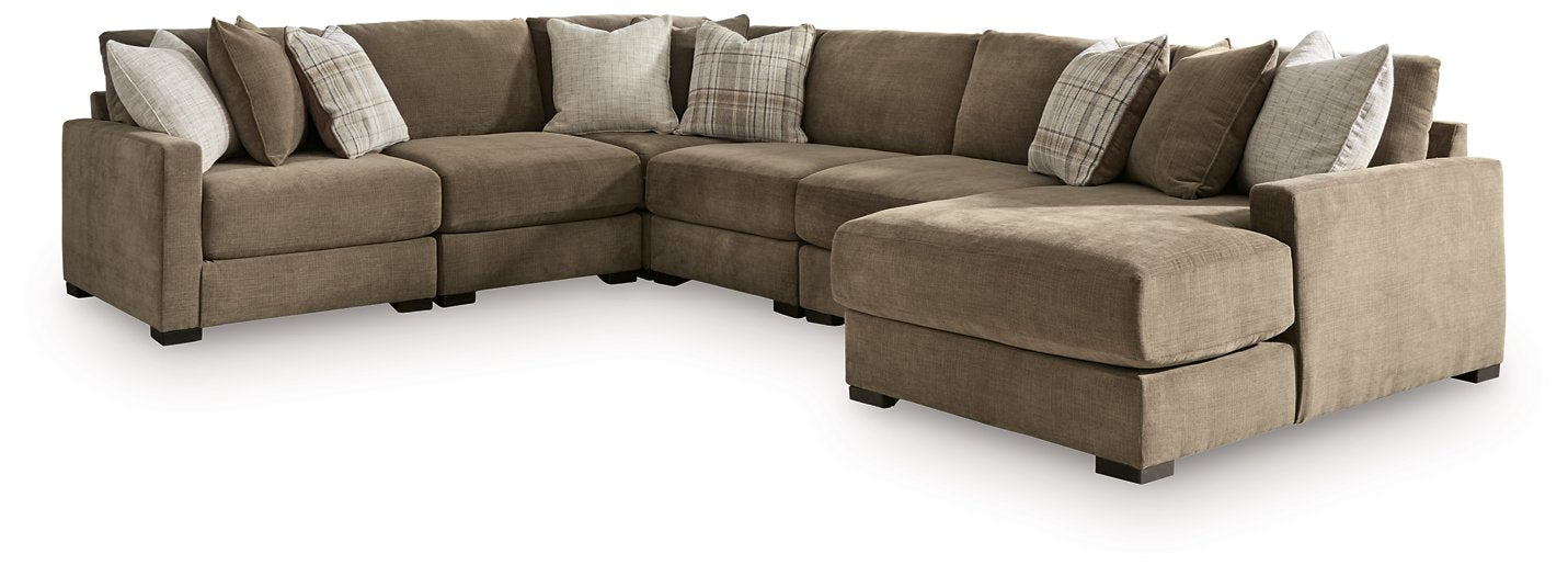 Camellia-Court Sectional with Chaise - Furniture Gallery
