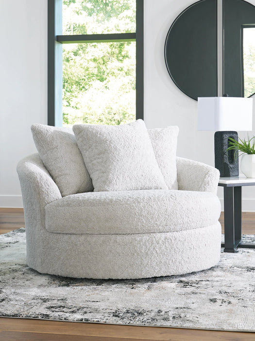 Cuddle Plush Oversized Swivel Accent Chair