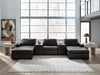 Modmax II Double Chaise Sectional with Audio Consoles - Furniture Gallery