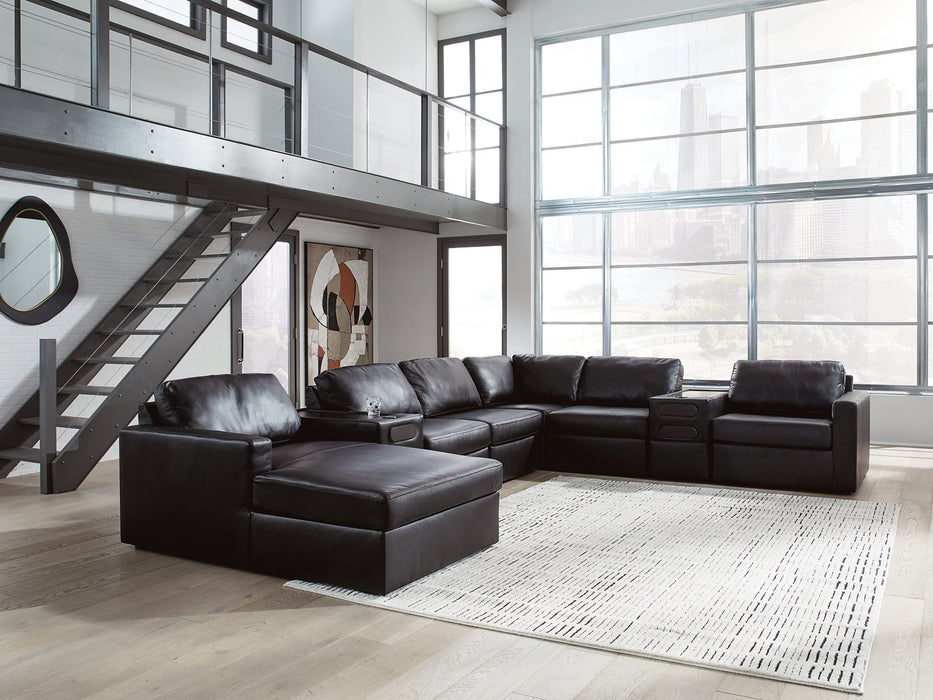 Modmax II Sectional with Chaise and Audio Consoles - Furniture Gallery