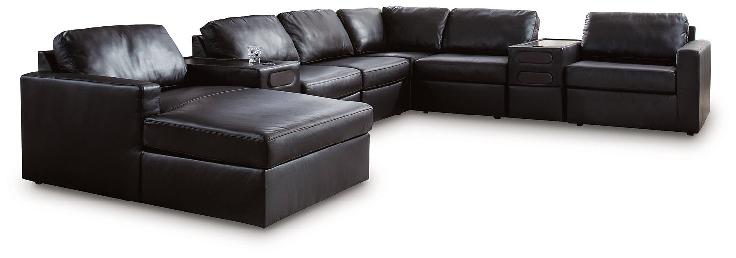 Modmax II Sectional with Chaise and Audio Consoles - Furniture Gallery