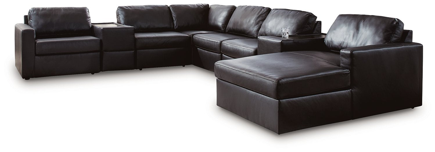 Modmax II Sectional with Chaise and Storage Consoles - Furniture Gallery