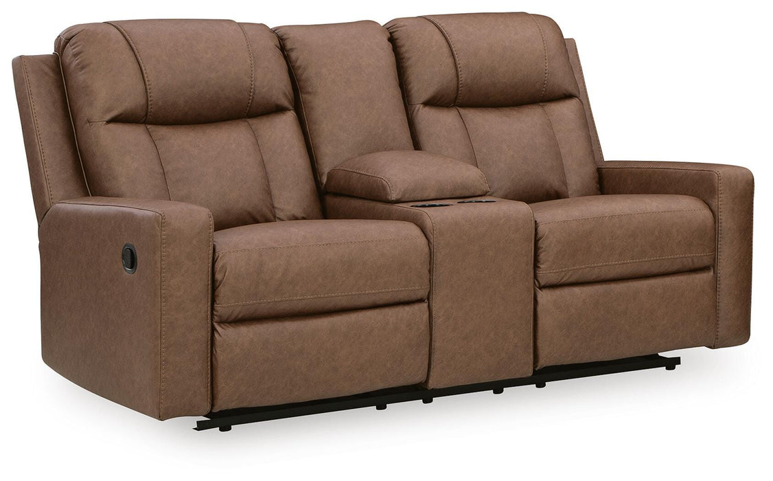 Mackmenville Reclining Loveseat with Console - Furniture Gallery