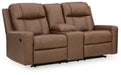 Mackmenville Reclining Loveseat with Console - Furniture Gallery