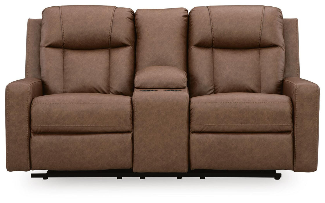Mackmenville Reclining Loveseat with Console - Furniture Gallery