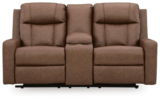Mackmenville Reclining Loveseat with Console - Furniture Gallery