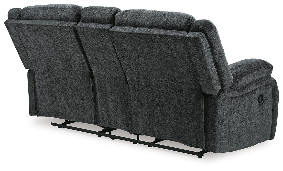 Draycoll Reclining Loveseat with Console - Furniture Gallery