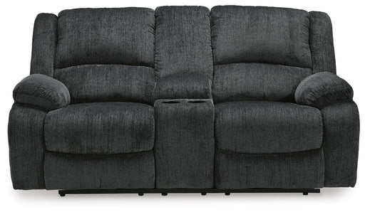 Draycoll Reclining Loveseat with Console - Furniture Gallery