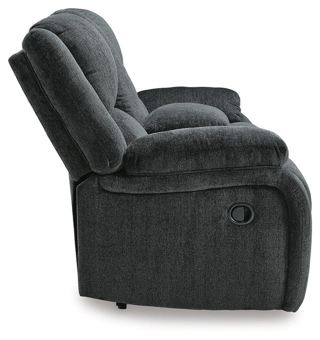 Draycoll Reclining Loveseat with Console - Furniture Gallery