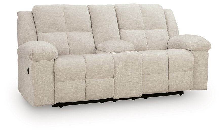 Orlen Reclining Loveseat with Console - Furniture Gallery