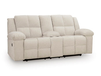 Orlen Reclining Loveseat with Console - Furniture Gallery