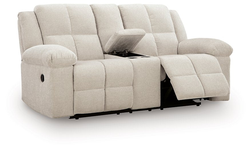 Orlen Reclining Loveseat with Console - Furniture Gallery