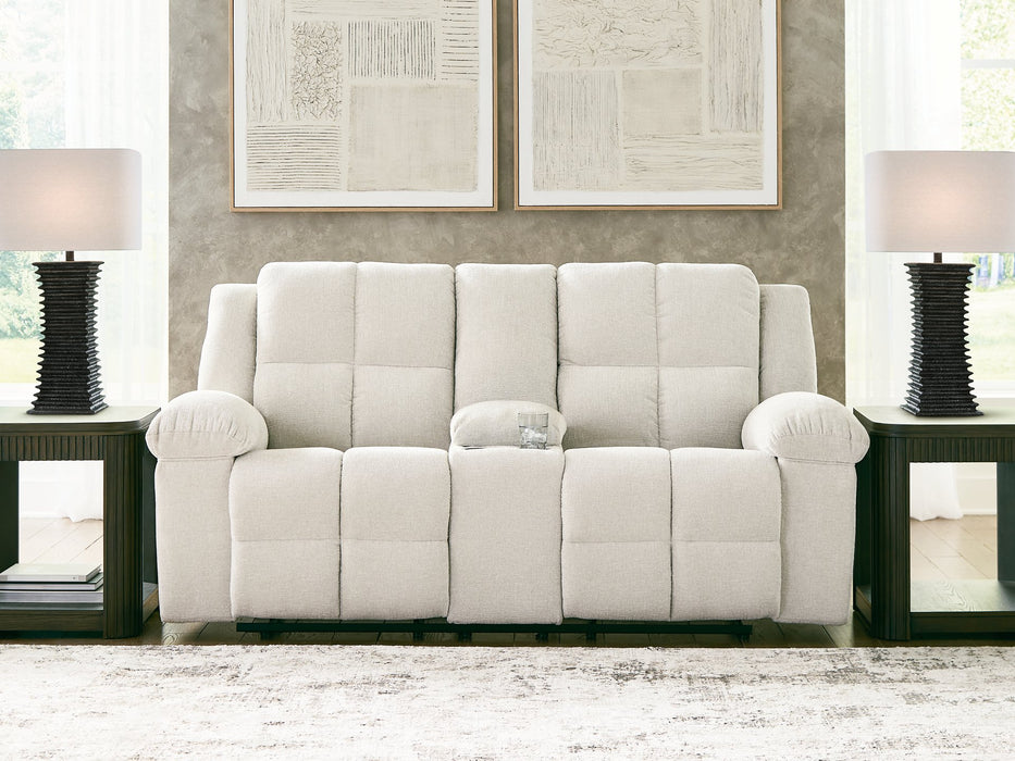 Orlen Reclining Loveseat with Console - Furniture Gallery