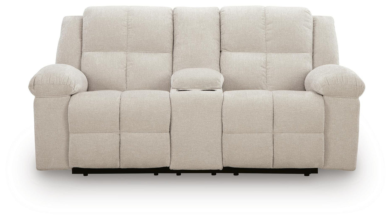 Orlen Reclining Loveseat with Console - Furniture Gallery