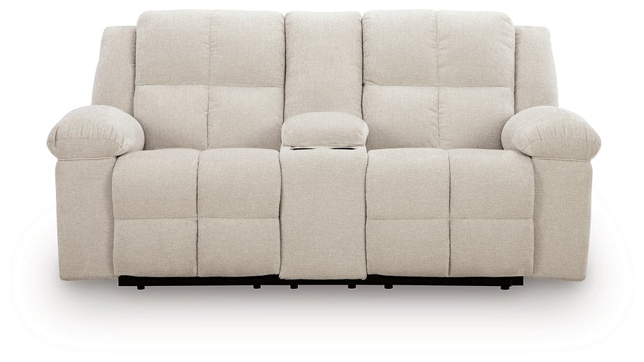 Orlen Reclining Loveseat with Console - Furniture Gallery