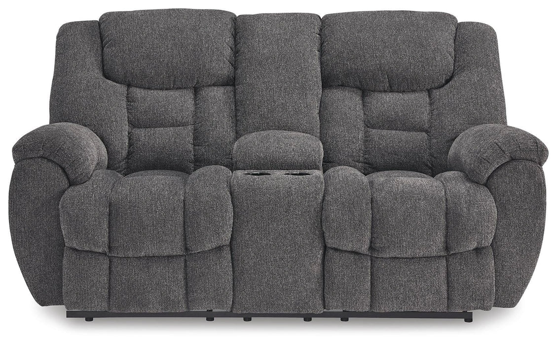 Foreside Reclining Loveseat with Console