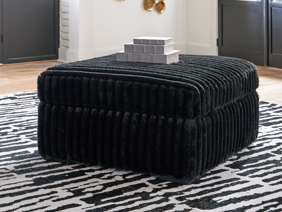 Midnight-Madness Oversized Accent Ottoman - Furniture Gallery