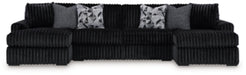 Midnight-Madness Sectional with Chaise - Furniture Gallery