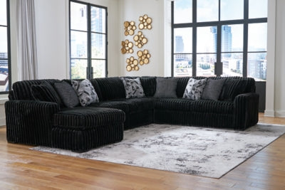Midnight-Madness Sectional with Chaise - Furniture Gallery