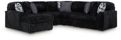 Midnight-Madness Sectional with Chaise - Furniture Gallery