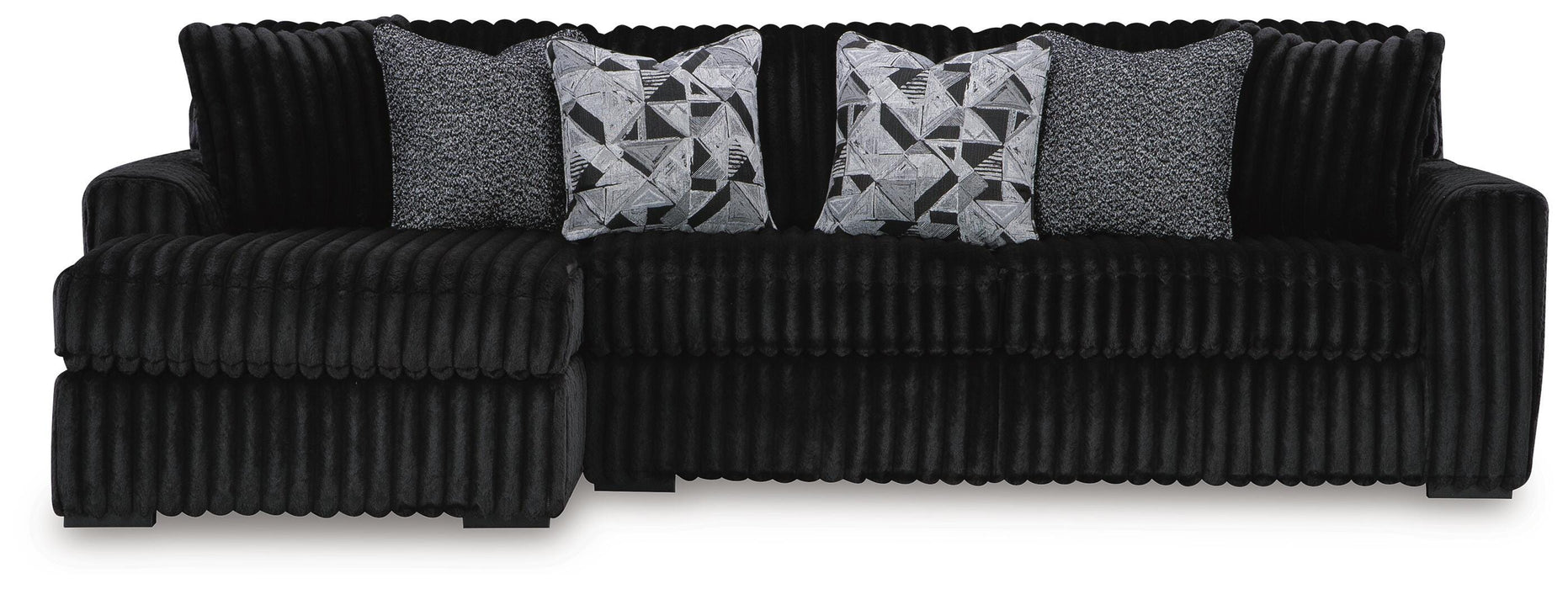 Midnight-Madness Sectional Sofa with Chaise - Furniture Gallery