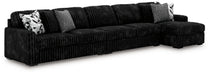 Midnight-Madness Sectional with Chaise - Furniture Gallery