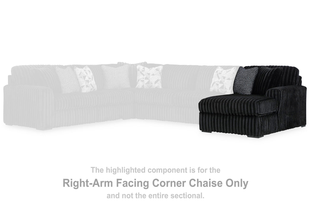 Midnight-Madness Sectional Sofa with Chaise - Furniture Gallery
