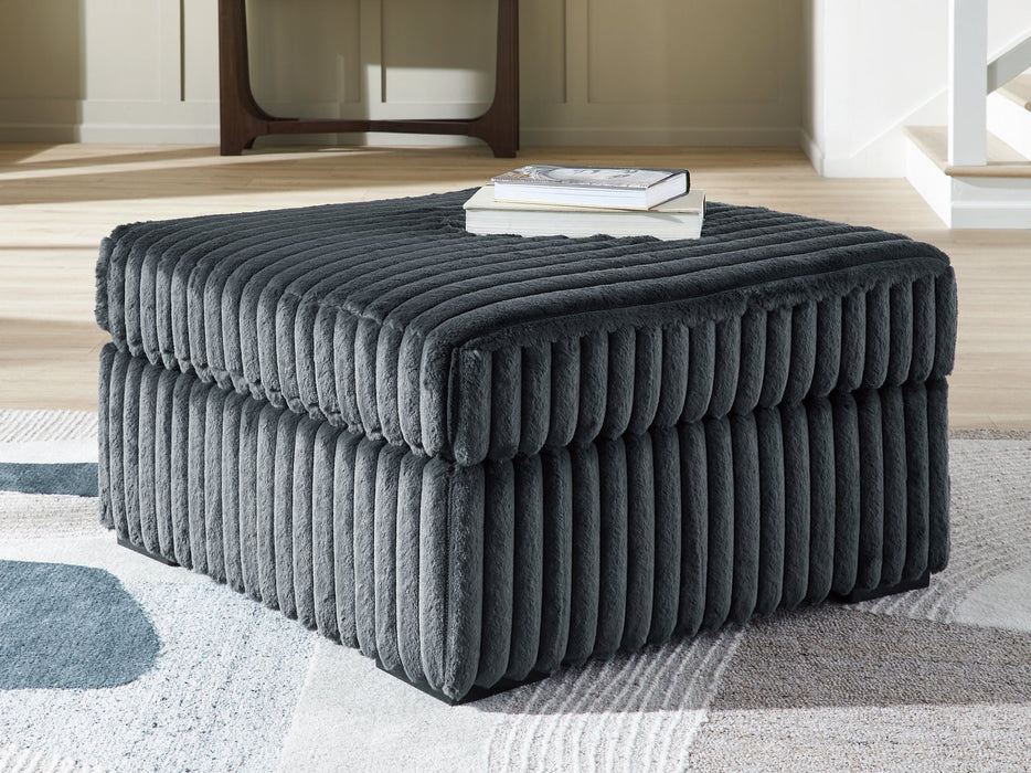 Midnight-Madness Oversized Accent Ottoman - Furniture Gallery