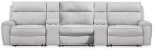 Social Pointe Reclining Sectional with Storage Consoles - Furniture Gallery