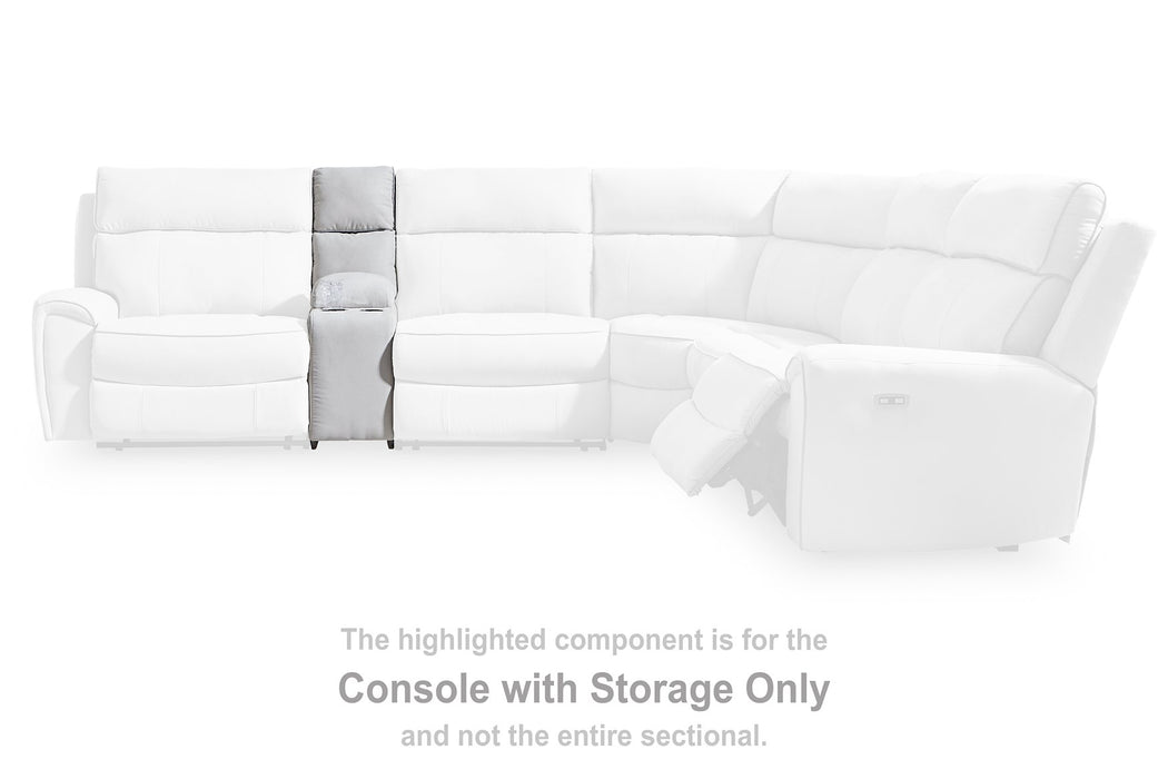 Social Pointe Reclining Sectional with Storage Consoles - Furniture Gallery